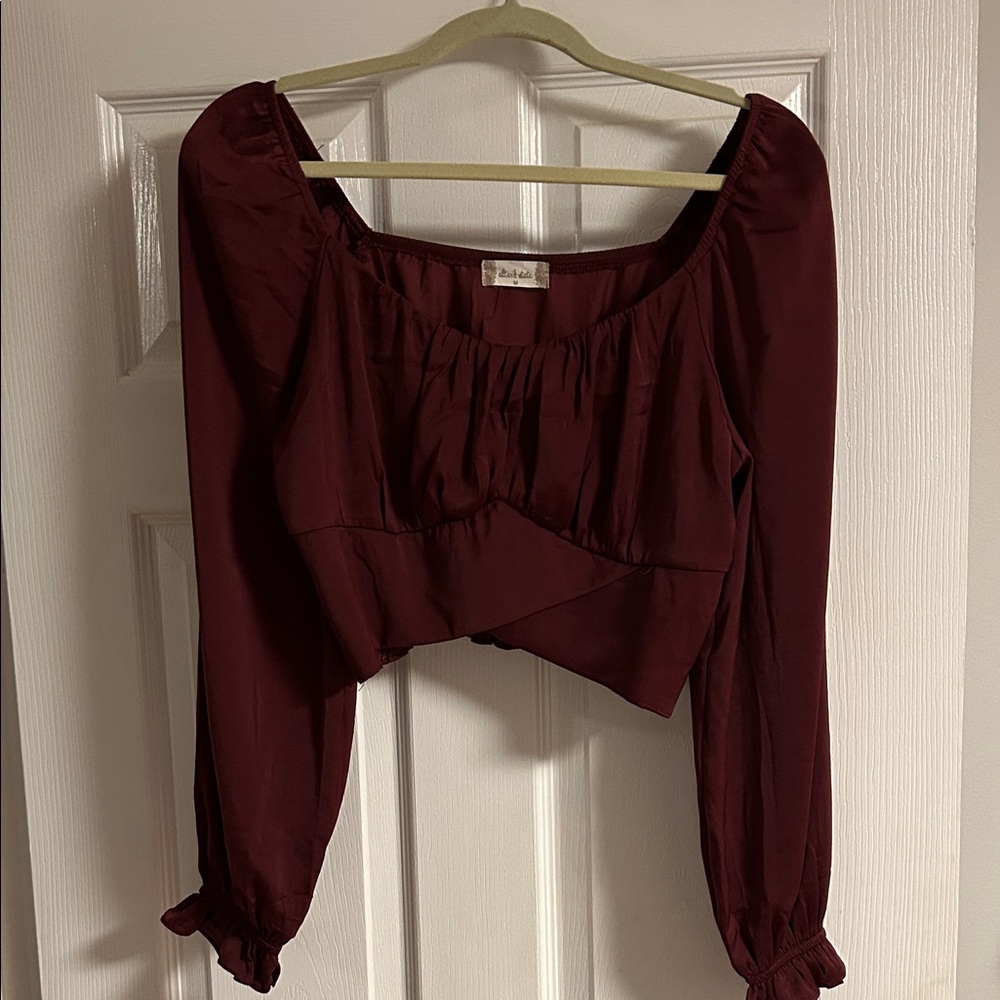 Altar'd State Deep Burgundy Blouse
